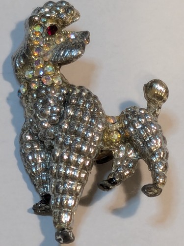 Vintage retro brooch poodle - retro,