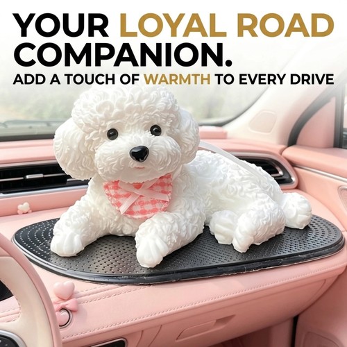 Realistic lying poodle dog - realistic,