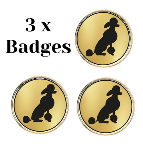 Poodle dog lapel - x, (bu14)