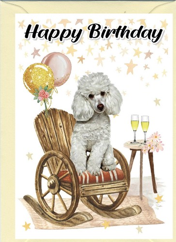 Poodle dog - (white), 6")