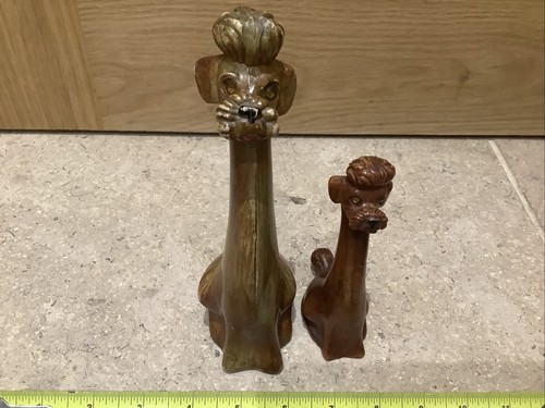 Vintage faux wooden carved - faux,