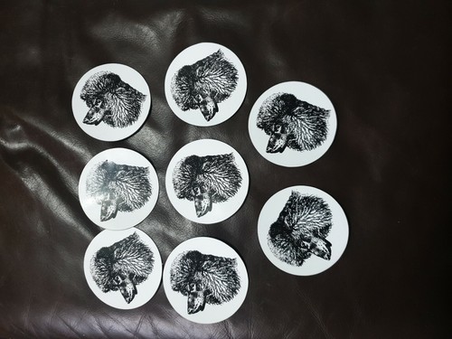 Poodle set magnets - magnets, 8