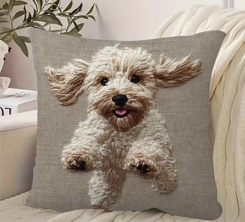 Cute running dog cushion cover - cute,