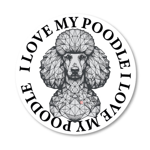 Poodle decal permanent vinyl - poodle,