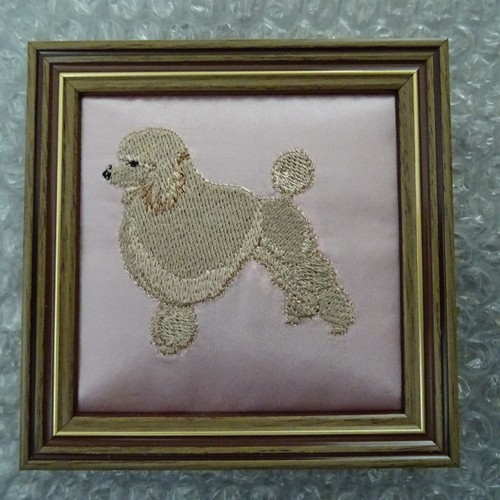 Framed embroidered brown - embroidered,