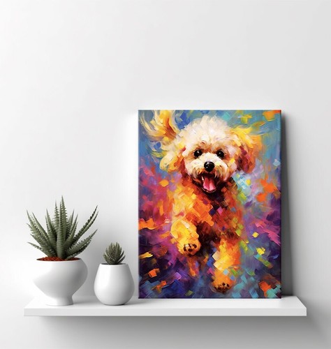Poodle dog animal canvas print - poodle,