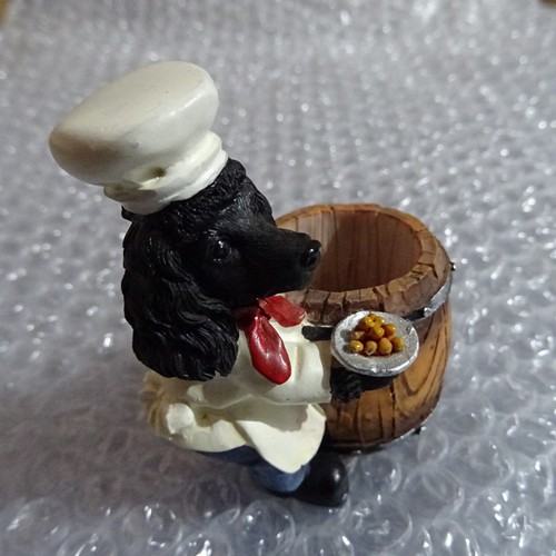 Hand painted black poodle - painted,