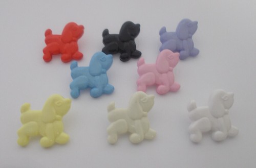 Poodle buttons dog - buttons,